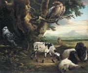 Philip Reinagle Birds of Prey, Goats and a Wolf, in a Landscape oil on canvas